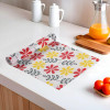 3 Meter EVA Anti Slip Kitchen Shelf Mats Roll | Shelf Liners for Kitchen Shelves &amp; Fridge | Multipurpose Cupboard Sheets for Wardrobes &amp; Drawers | Flower S5 - White