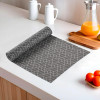 3 Meter EVA Anti Slip Kitchen Shelf Mats Roll | Shelf Liners for Kitchen Shelves & Fridge | Multipurpose Cupboard Sheets for Wardrobes & Drawers | Zig Zag S6 - Grey