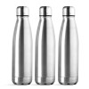 3 Pcs Insulated Steel Water Bottle (750 ml) | Hot &amp; Cold Thermos Flask / Thermosteel | Leakproof &amp; Corrosion Resistant For Travel, Office, Trekking, Home, Office, Kids | Silver