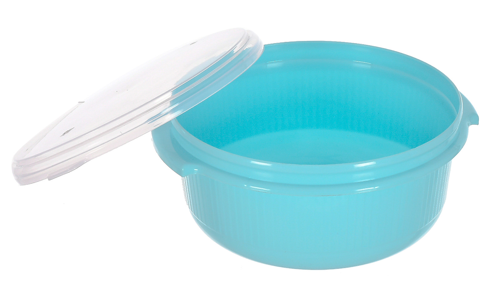 Kuber Industries 3 Piece Multiuses Plastic Serving/Mixing Bowls, Food Storage Containers Set With Lid, (3200ml, 1800ml, 1000ml) (Blue)-46KM0321