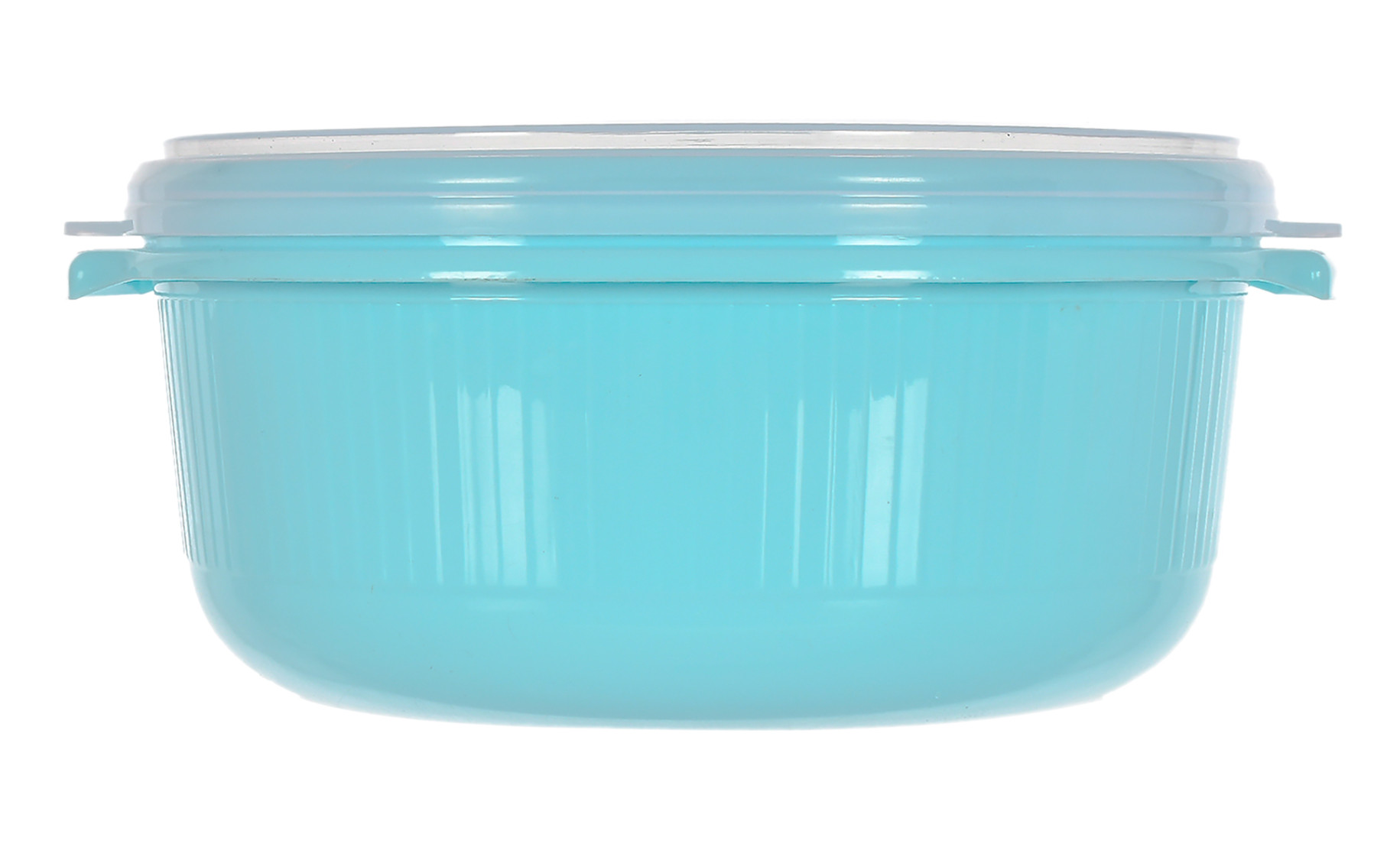 Kuber Industries 3 Piece Multiuses Plastic Serving/Mixing Bowls, Food Storage Containers Set With Lid, (3200ml, 1800ml, 1000ml) (Blue)-46KM0321