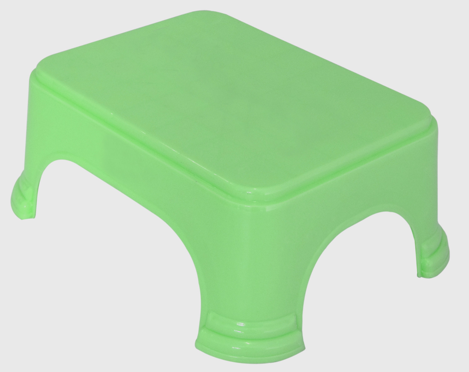 Kuber Industries 3 Pieces Unbreakable Virgin Plastic Multipurpose Mug, Tub & Stool Set (Green)