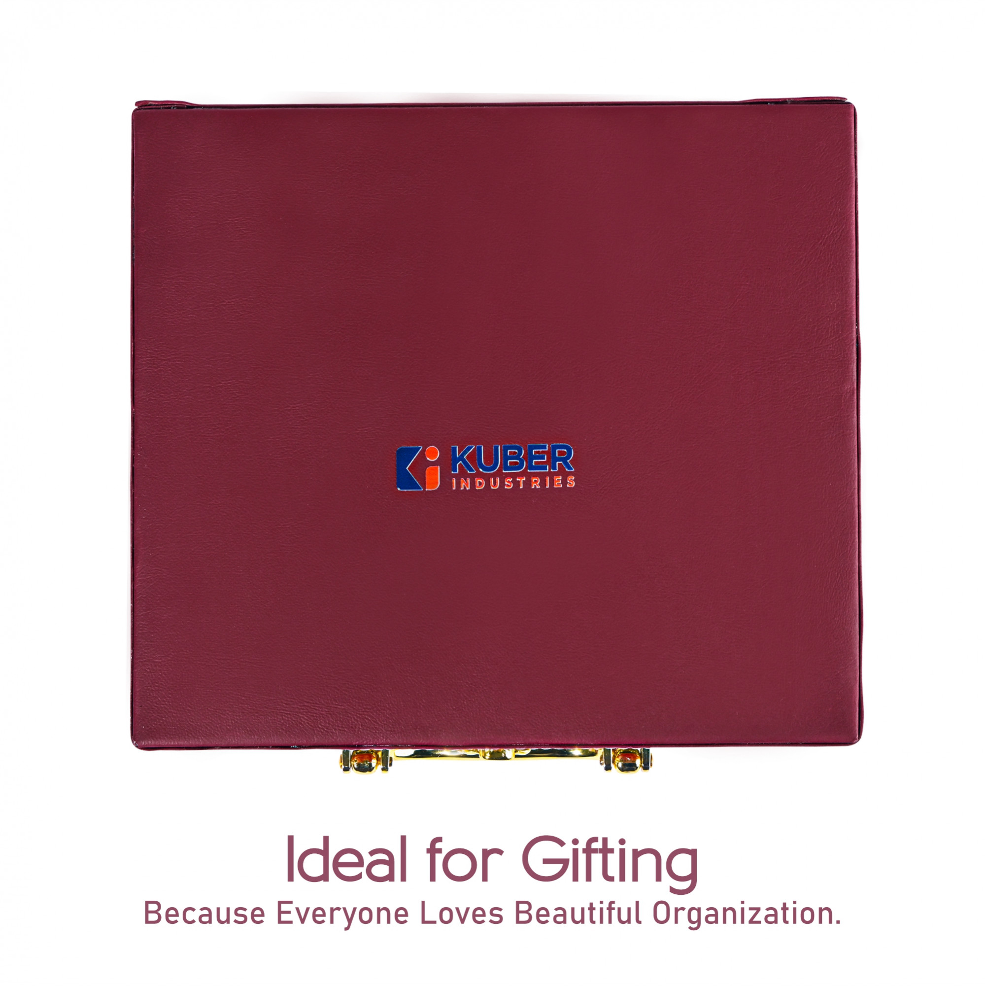 Kuber Industries 3 Rod Premium Faux Leather Bangles Box for WomenBride with Handle  BangalBangle Organizer Box  ChuriChudi Box for Women Bridal  Bangles Organisers Box  Maroon