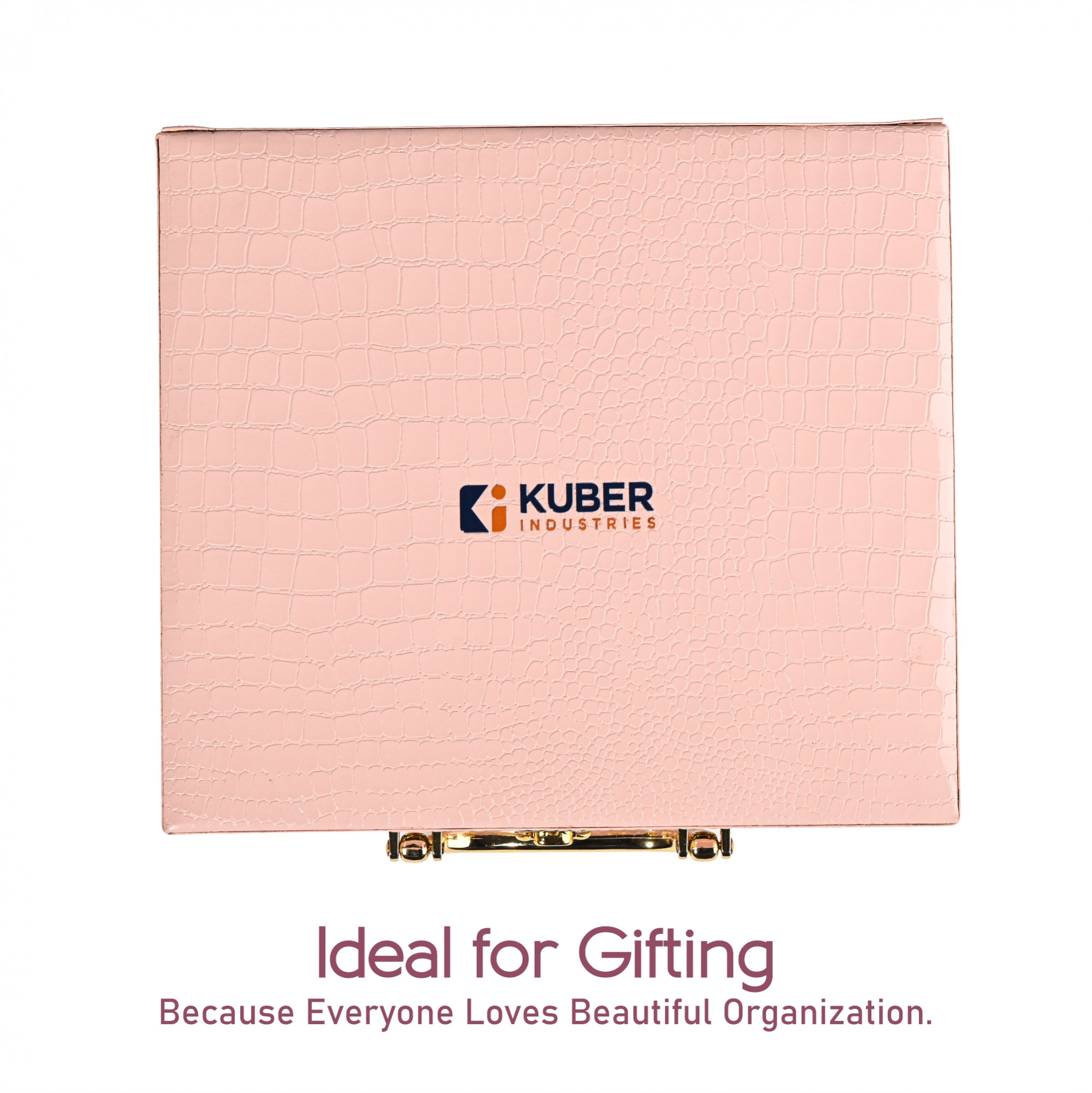Kuber Industries 3 Rod Premium Faux Leather Bangles Box for WomenBride with Handle  BangalBangle Organizer Box  ChuriChudi Box for Women Bridal  Bangles Organisers Box  Pink