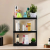 3-Tier Rust-Resistant Bathroom Organiser Stand | Space-Saving Bathroom Racks And Shelves for Soap, Shampoo &amp; Toiletry Storage | Black