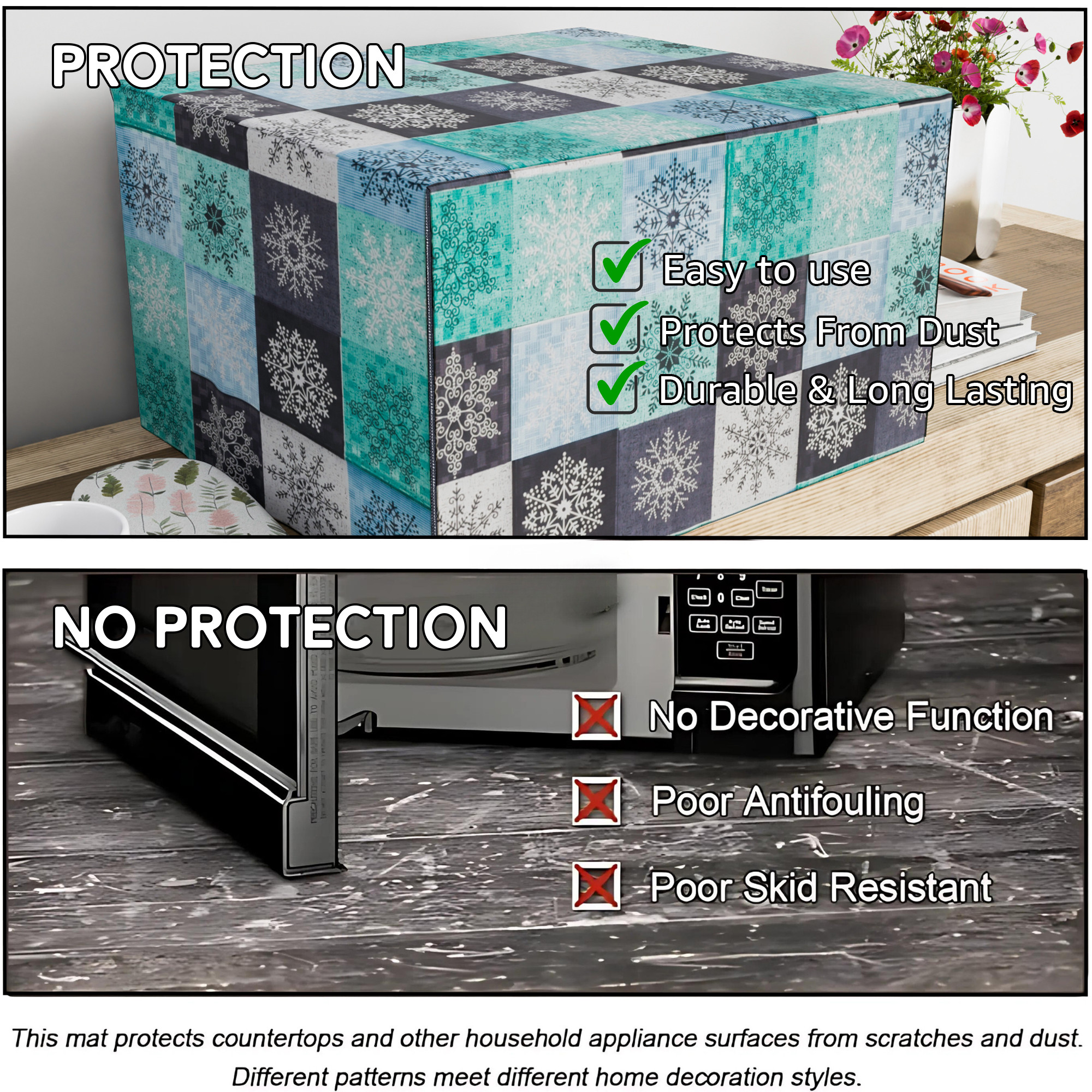 Kuber Industries 30 Ltr Dustproof Full Microwave Cover With Zip  Otg Oven Accessories for Durable  Dustroof Kitchen Decor  Star Green  Blue