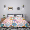 300 GSM Reversible AC Comforter for Double Bed | All Weather Warm &amp; Soft Microfiber Quilt | Beautifully Crafted Razai, Duvet &amp; Kambal for Home | Flower -Multicolor