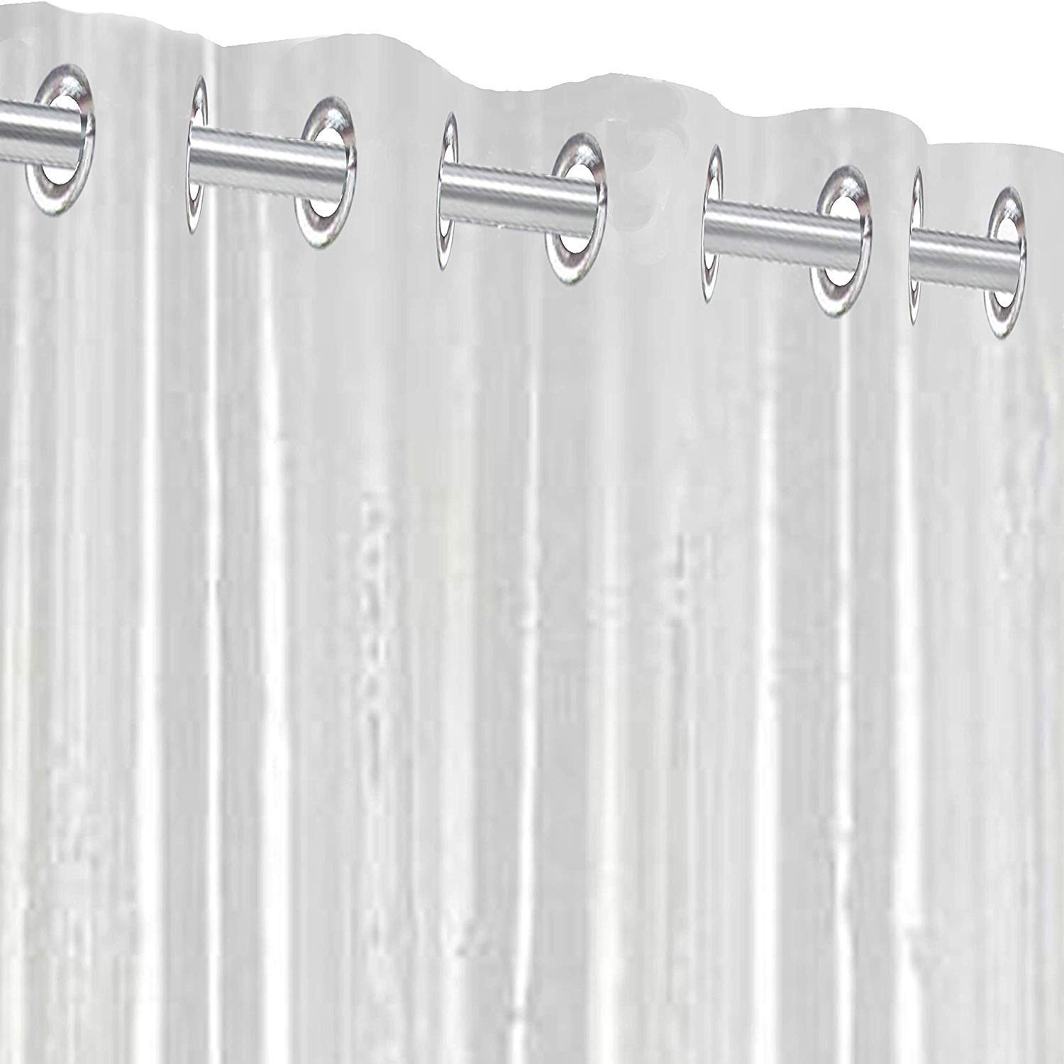 Kuber Industries .30MM Pack Of 1| Eyelet AC Curtain | PVC Door Window Curtain | Curtains for Door | Curtain for Bathroom | Waterproof Shower Curtain | 8 Feet| Transparent