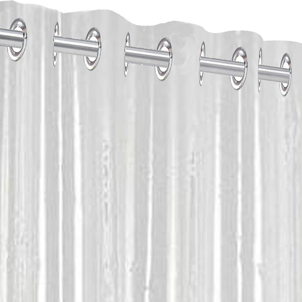 Kuber Industries .30MM Pack Of 1| Eyelet AC Curtain | PVC Door Window Curtain | Curtains for Door | Curtain for Bathroom | Waterproof Shower Curtain | 7 Feet| Transparent