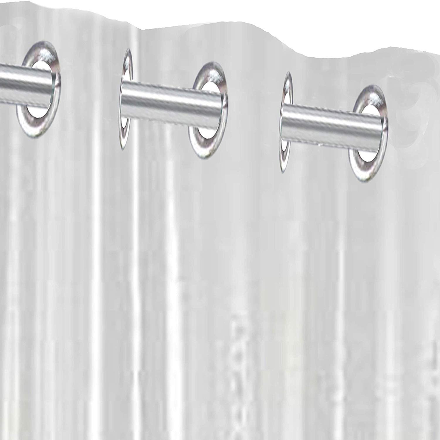 Kuber Industries .30MM Pack Of 1| Eyelet AC Curtain | PVC Door Window Curtain | Curtains for Door | Curtain for Bathroom | Waterproof Shower Curtain | 7 Feet| Transparent