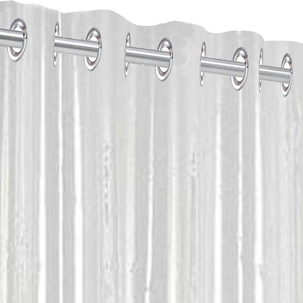 Kuber Industries .30MM Pack Of 2| Eyelet AC Curtain | PVC Door Window Curtain | Curtains for Door | Curtain for Bathroom | Waterproof Shower Curtain | 9 Feet| Transparent