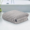 30x60 Inch Microfiber Towel for Bath Large Size | 280 GSM Soft Towel for Women and Men | Quick Dry &amp; Absorbent Shower Bathtowel for Swimming and Beach | Zig Zag - Grey