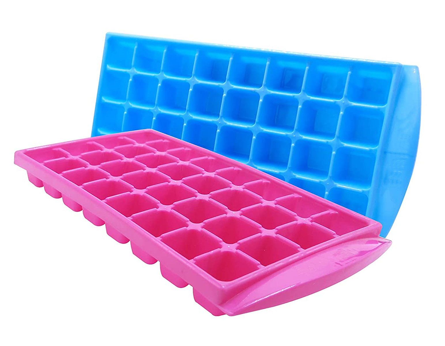 Kuber Industries 32 Cubes Plastic Unbreakable Virgin Plastic Ice Cube Tray (Multi)-KUBMART3216