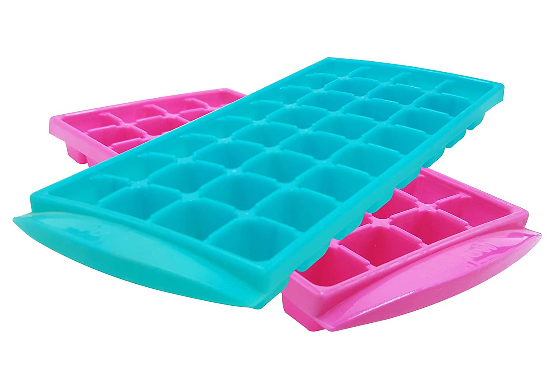 Kuber Industries 32 Cubes Plastic Unbreakable Virgin Plastic Ice Cube Tray (Multi)-KUBMART3216