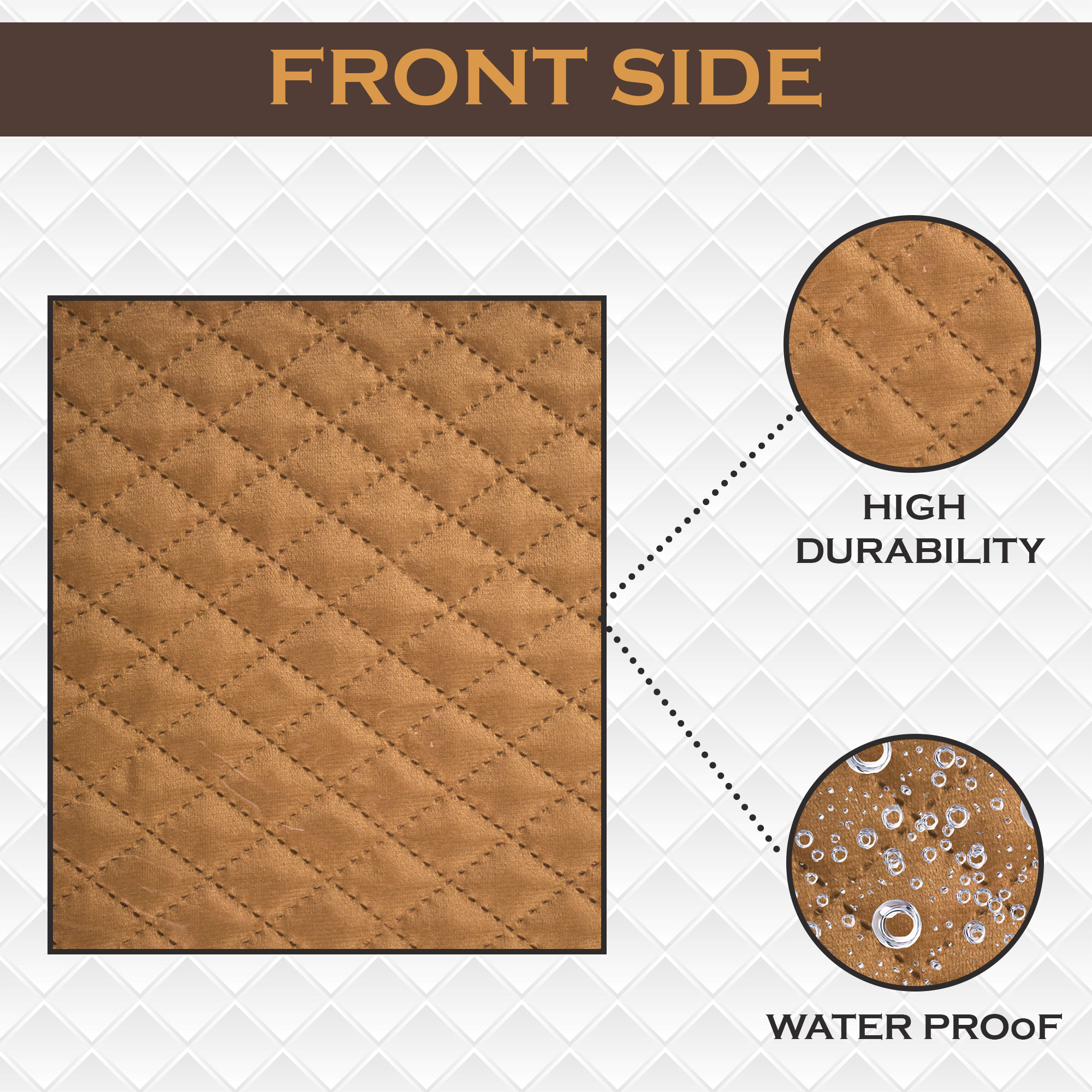 Kuber Industries 32x36 Inch Pvc Food Mat for Bed Protector  Laminated Bed Server Food Mats Waterproof for Dining  Protects from Spills and Stains  Quilted Ultra Sonic - Grey