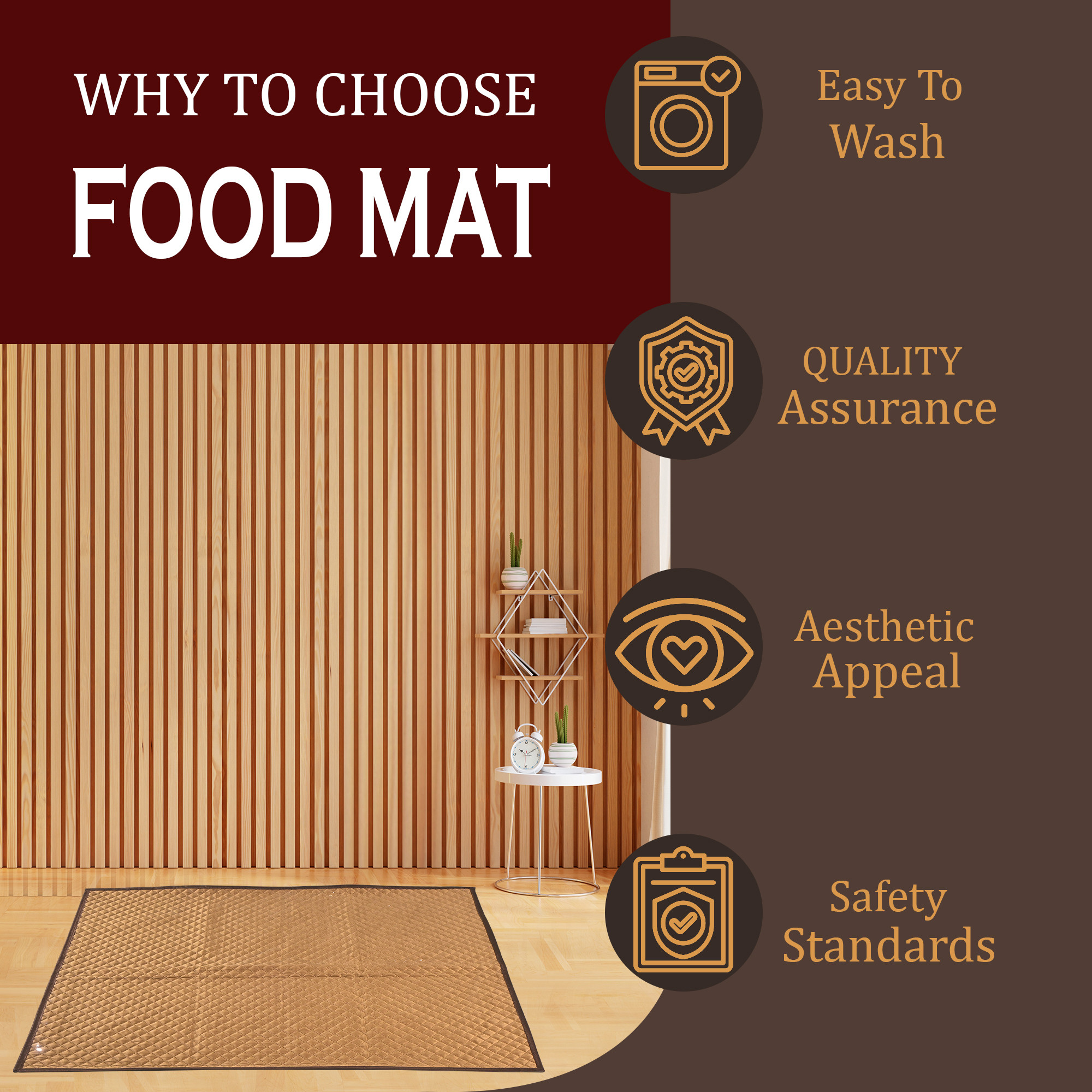 Kuber Industries 32x36 Inch Pvc Food Mat for Bed Protector  Laminated Bed Server Food Mats Waterproof for Dining  Protects from Spills and Stains  Quilted Ultra Sonic - Grey