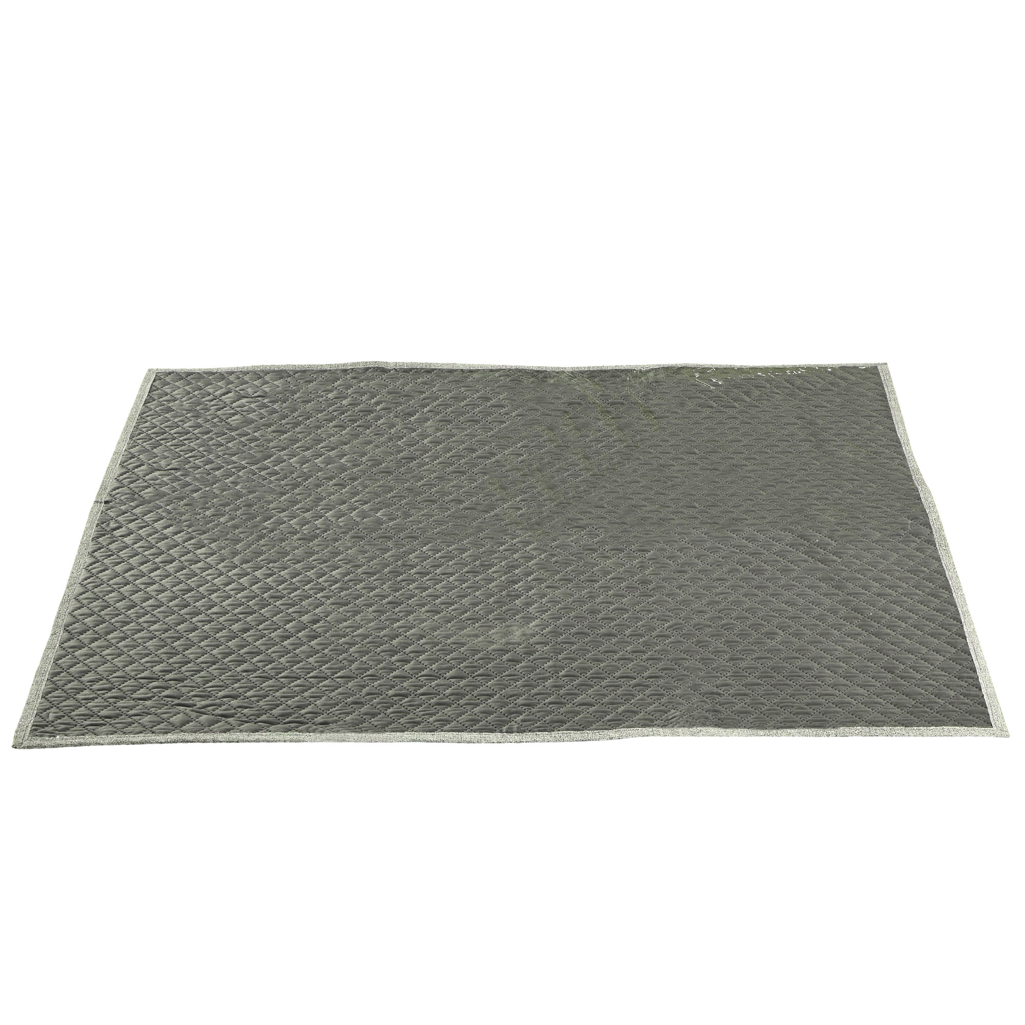 Kuber Industries 32x36 Inch Pvc Food Mat for Bed Protector  Laminated Bed Server Food Mats Waterproof for Dining  Protects from Spills and Stains  Quilted Ultra Sonic - Brown