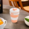 350ml Silicone Collapsible Cup With Lid For Coffee | Bpa Free & Expandable Water Glass - Ideal For Travel & Camping | Orange