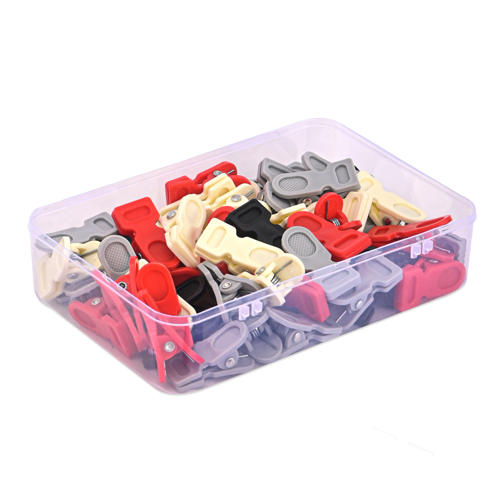 Image of 3 Set Multicolor Cloth Clips for Drying Clothes Plastic | Cloth Pegs Set for Balcony & Outdoor | Clothes Clips/Pins for Drying | Ideal for Hangers, Rods, Ropes, Towels