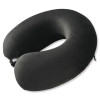 Kuber Industries 360° Microfiber Neck Pillow for Travelling | Soft and Supportive Velvet Cover Neck and Head Rest for Sleeping | Travel Pillow for Flights, Train and Long Trips | Black