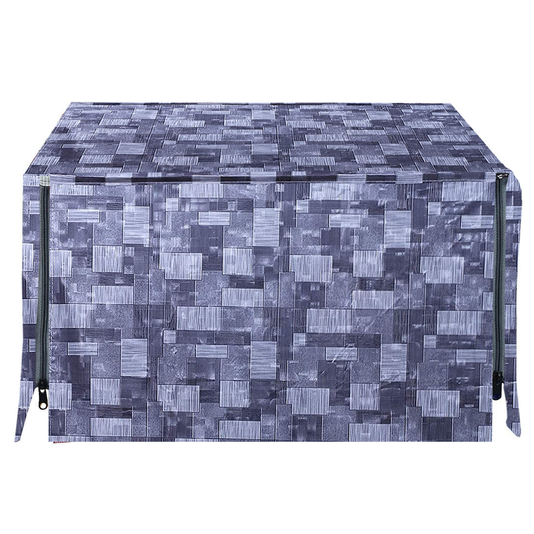 Kuber Industries 3D Checkered Design PVC Microwave Oven Full Closure Cover for 30 Litre (Grey)