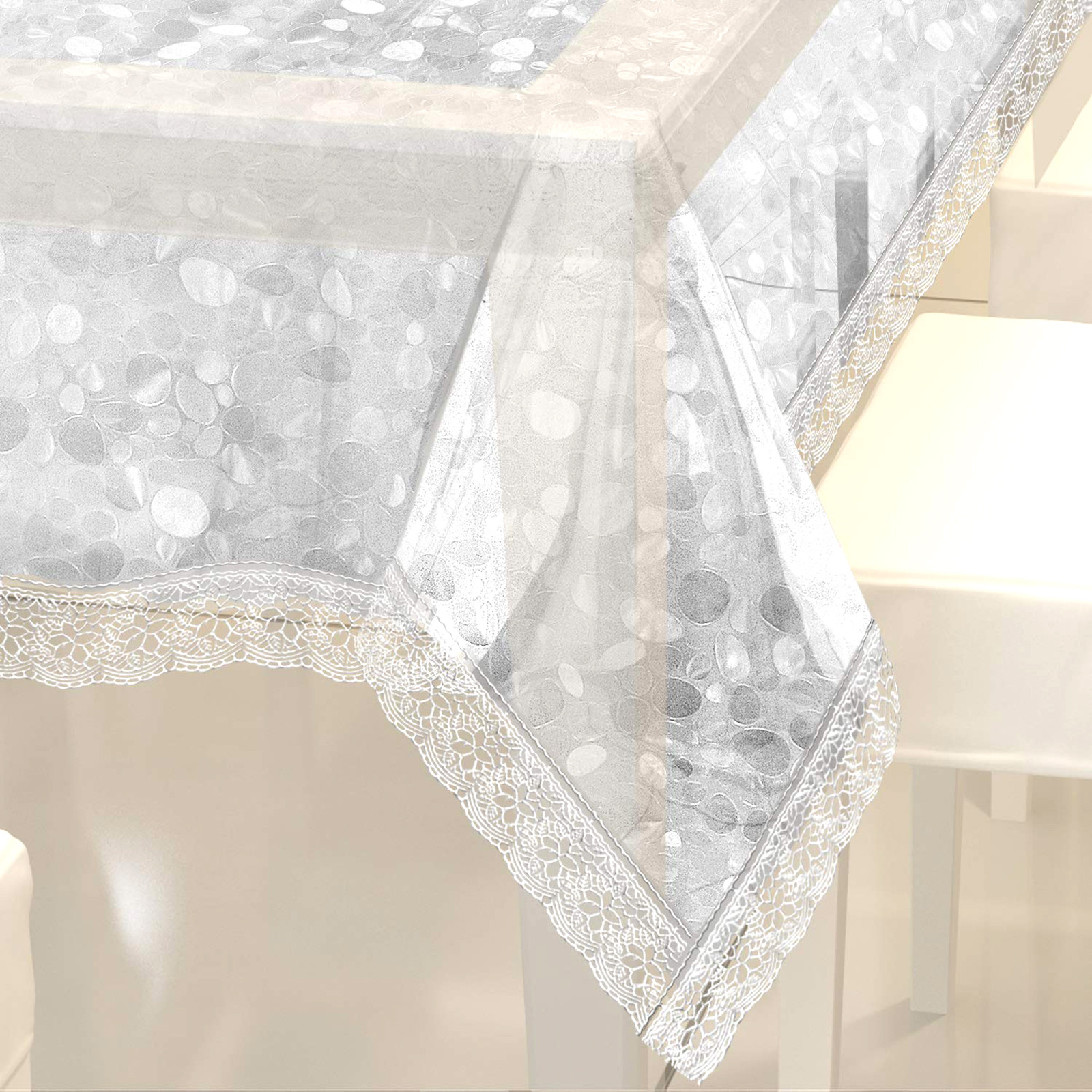 Kuber Industries 3D Design PVC 6 Seater Center Table Cover 60