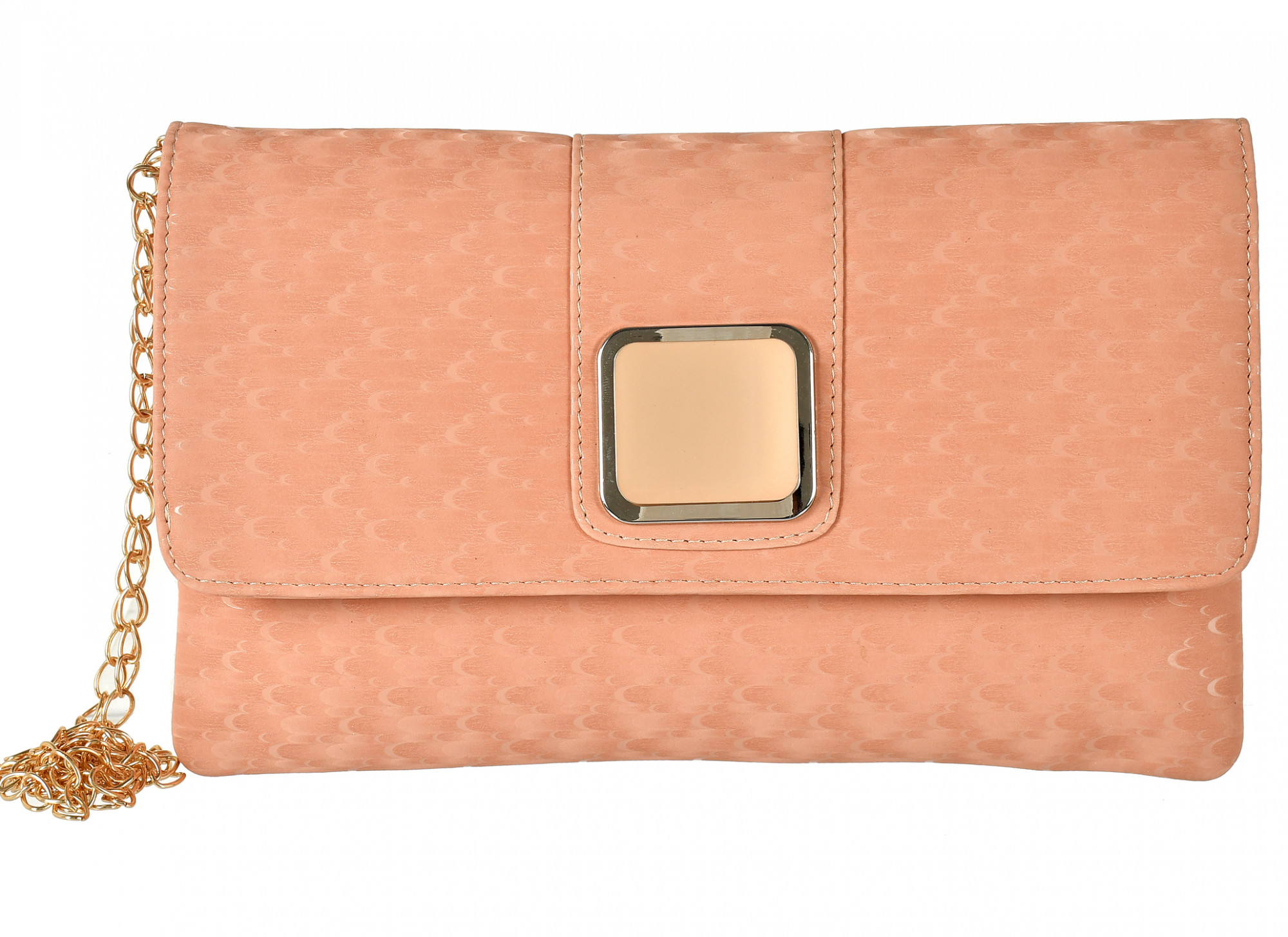 Kuber Industries 3D Design Women Handbag Shoulder Bags Envelope Clutch Crossbody Satchel Purse Tote Messenger Lady Bag (Peach)-HS_38_KUBMART21719