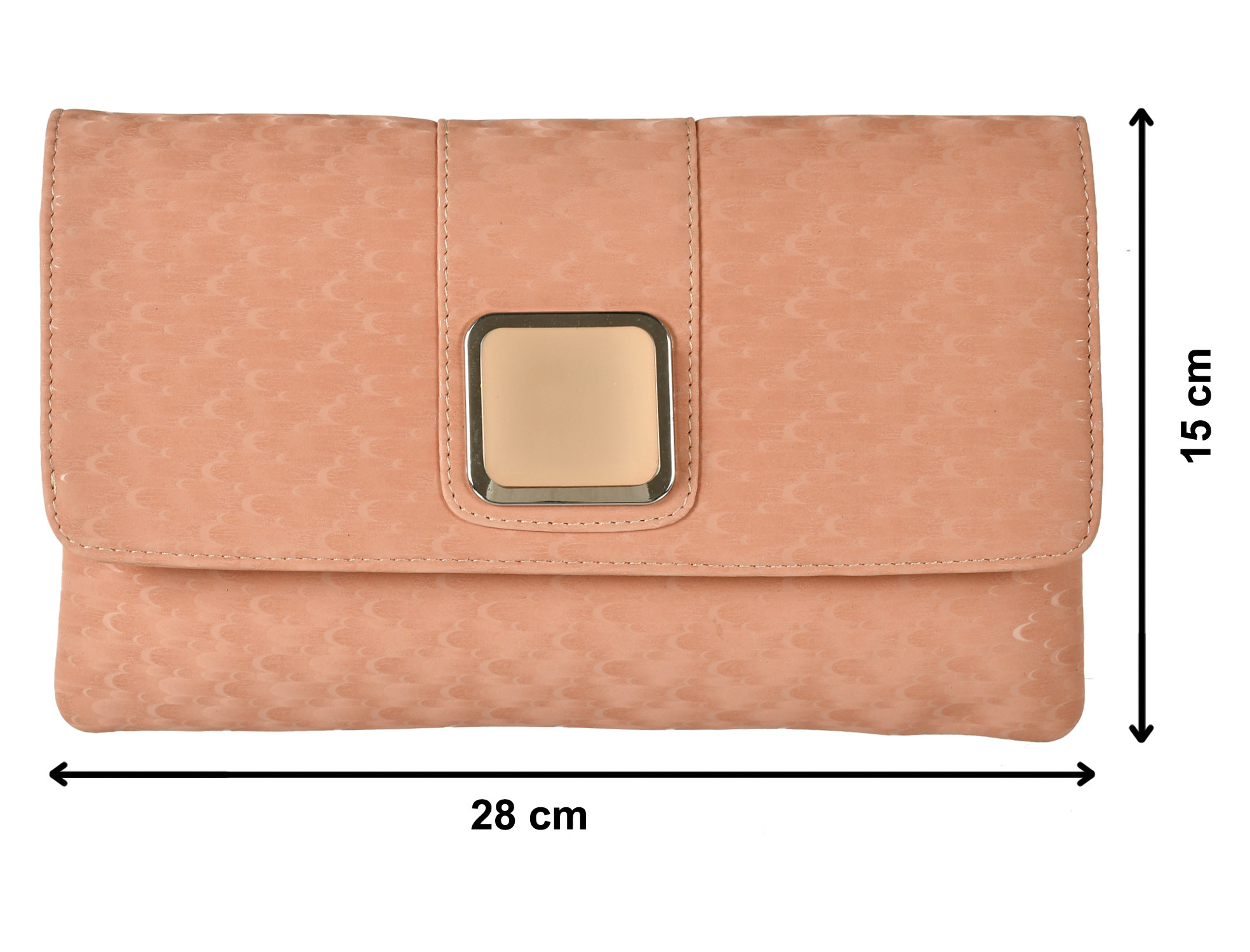 Kuber Industries 3D Design Women Handbag Shoulder Bags Envelope Clutch Crossbody Satchel Purse Tote Messenger Lady Bag (Peach)-HS_38_KUBMART21719