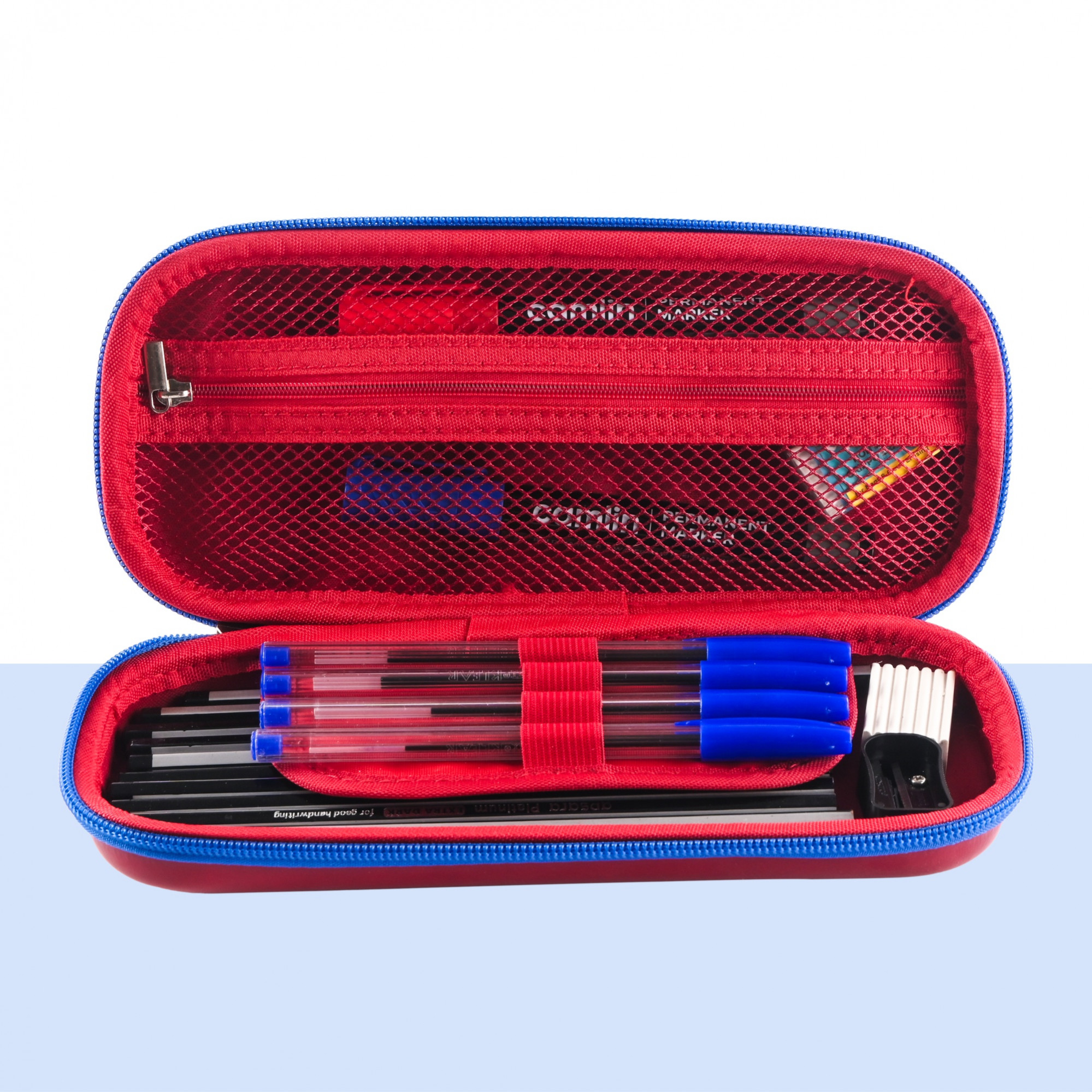 Kuber Industries 3D Kids Pencil Box Boys for School with Zip  Kids Pencil Box for Girls - Ideal for Storing Pens Markers  Erasers  Marvel Spider Man Print - Maroon