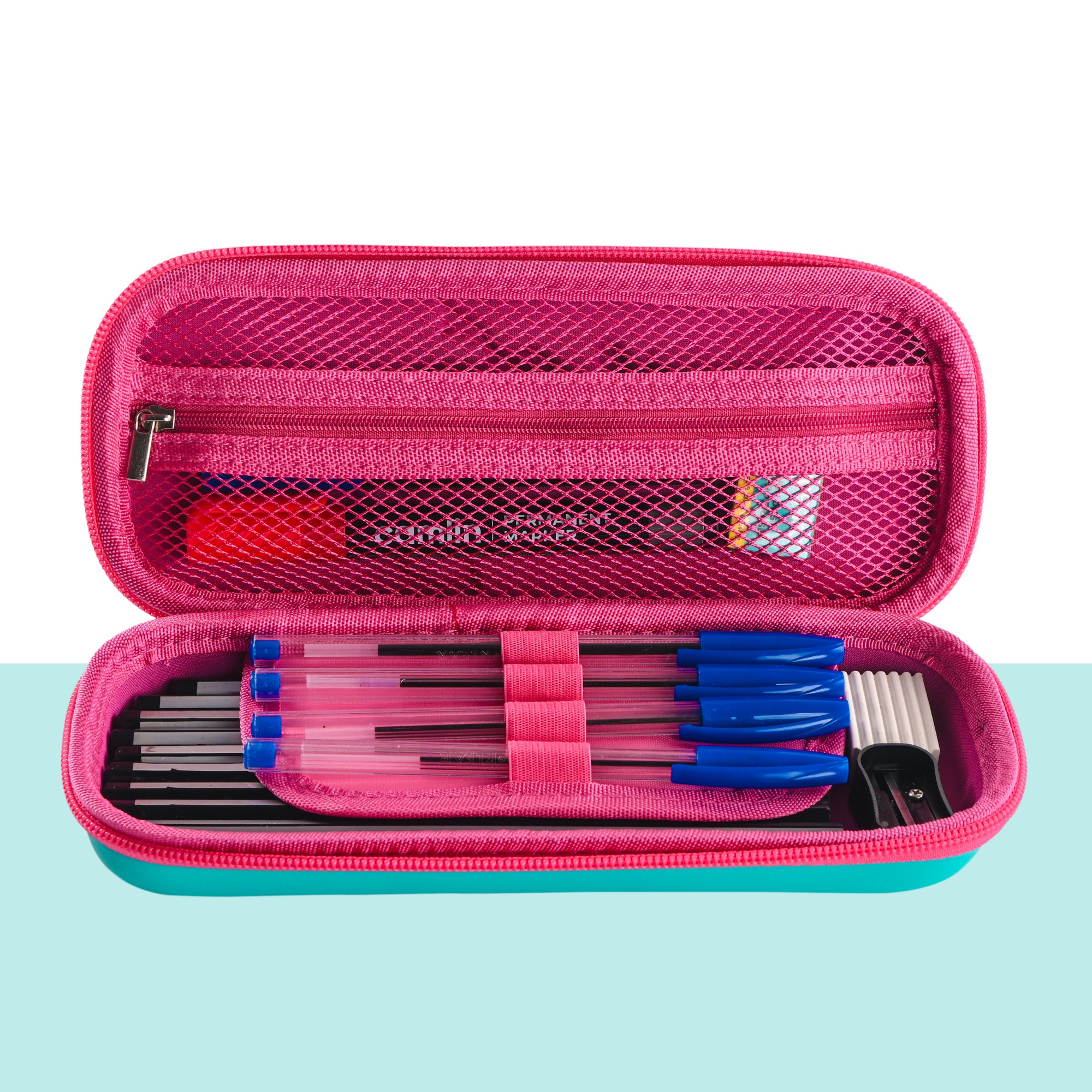 Kuber Industries 3D Kids Pencil Box for Girls with Zip  Multi-Purpose Pencil Case - Ideal for Storing Pens Markers  Erasers  Disney Unicorn Print - Green