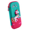 3D Kids Pencil Box for Girls with Zip | Multi-Purpose Pencil Case - Ideal for Storing Pens, Markers &amp; Erasers | Disney Unicorn Print - Green