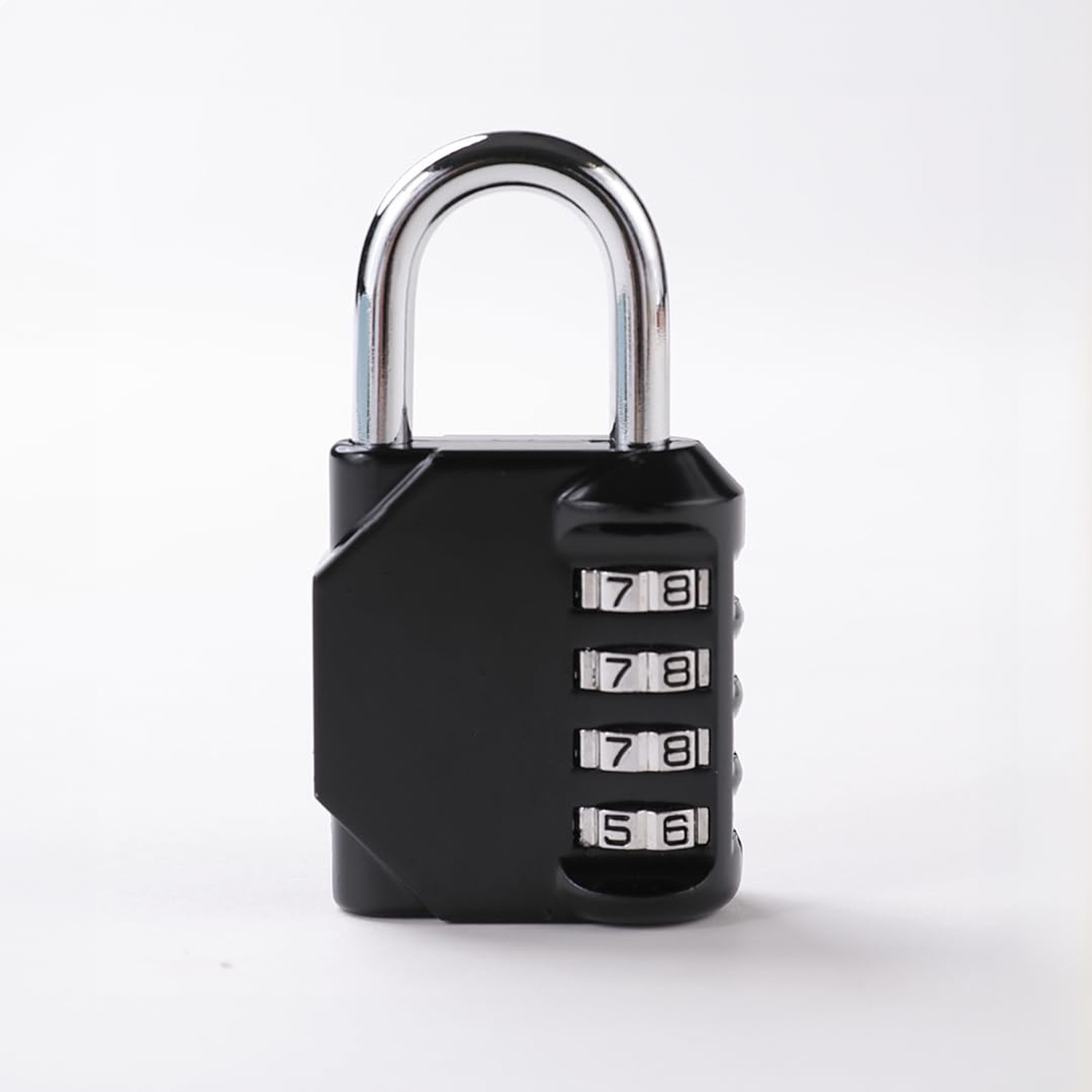 Kuber Industries 4 Digit Combination Lock | Travel Lock for Briefcase | Number Lock | Padlock for Luggage | Travelling Locks for Suitcase | Gym Lock | 8023ABK | Black