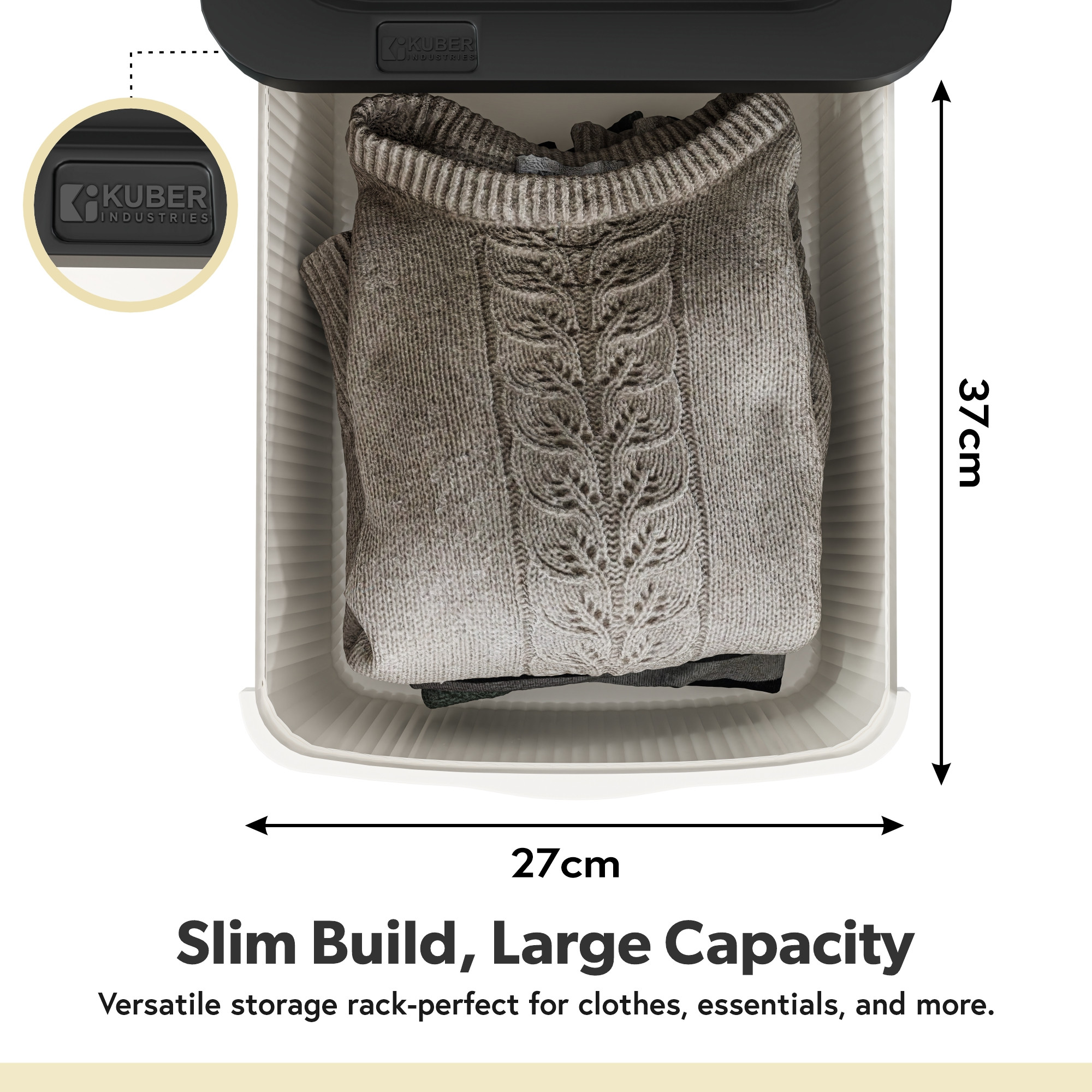 Kuber Industries 4 Layer Storage Rack with Wheels  Modular Drawers Organiser for Bedroom Office Home Cosmetics Kitchen items Toys  White  Black