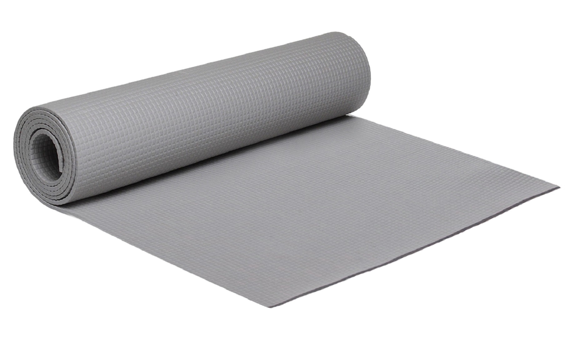 Kuber Industries 4 MM Extra Thick Yoga mat for Gym Workout and Flooring Exercise Long Size Yoga Mat for Men and Women, 6 x 2 Feet (Grey)-33_S_KUBQMART11578