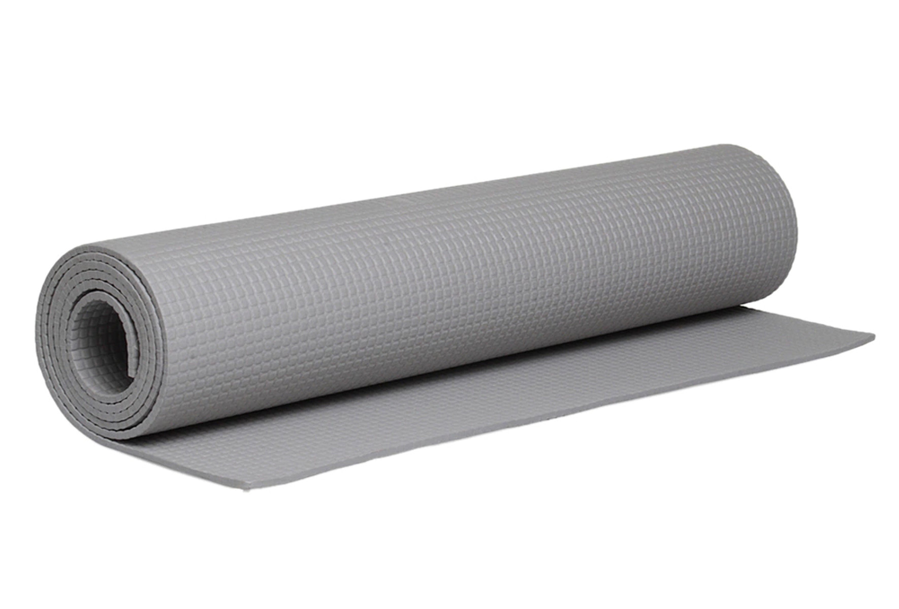 Kuber Industries 4 MM Extra Thick Yoga mat for Gym Workout and Flooring Exercise Long Size Yoga Mat for Men and Women, 6 x 2 Feet (Grey)-33_S_KUBQMART11578