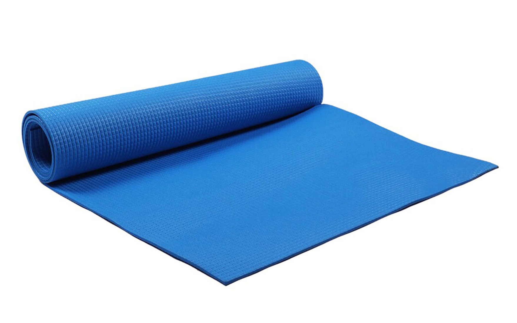 Kuber Industries 4 MM Extra Thick Yoga mat for Gym Workout and Flooring Exercise Long Size Yoga Mat for Men and Women, 6 x 2 Feet (Blue)-33_S_KUBQMART11580