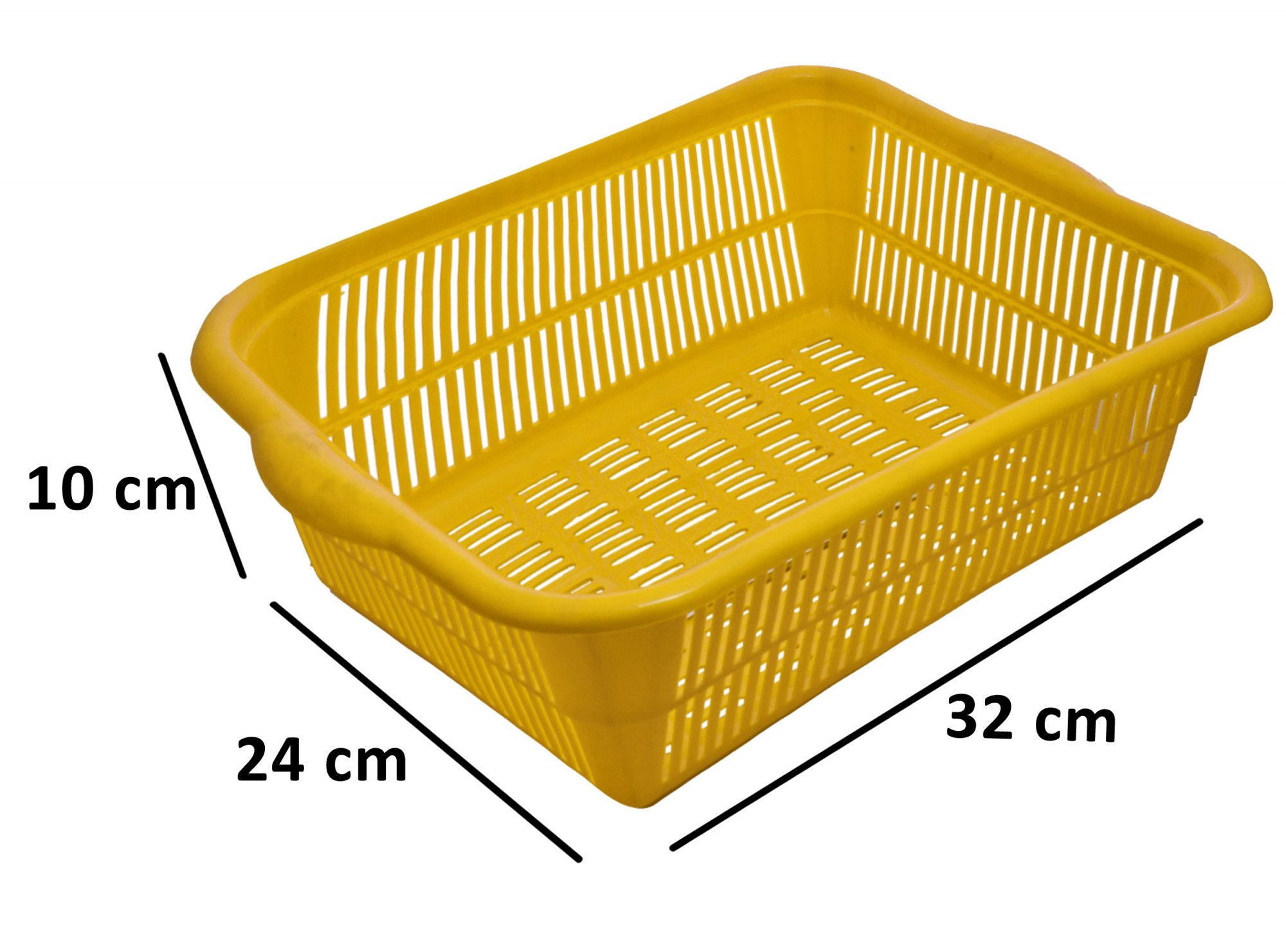 Kuber Industries 4 Pieces Plastic Kitchen Dish Rack Drainer Vegetables And Fruits Basket Dish Rack Multipurpose Organizers ,Small Size,Yellow