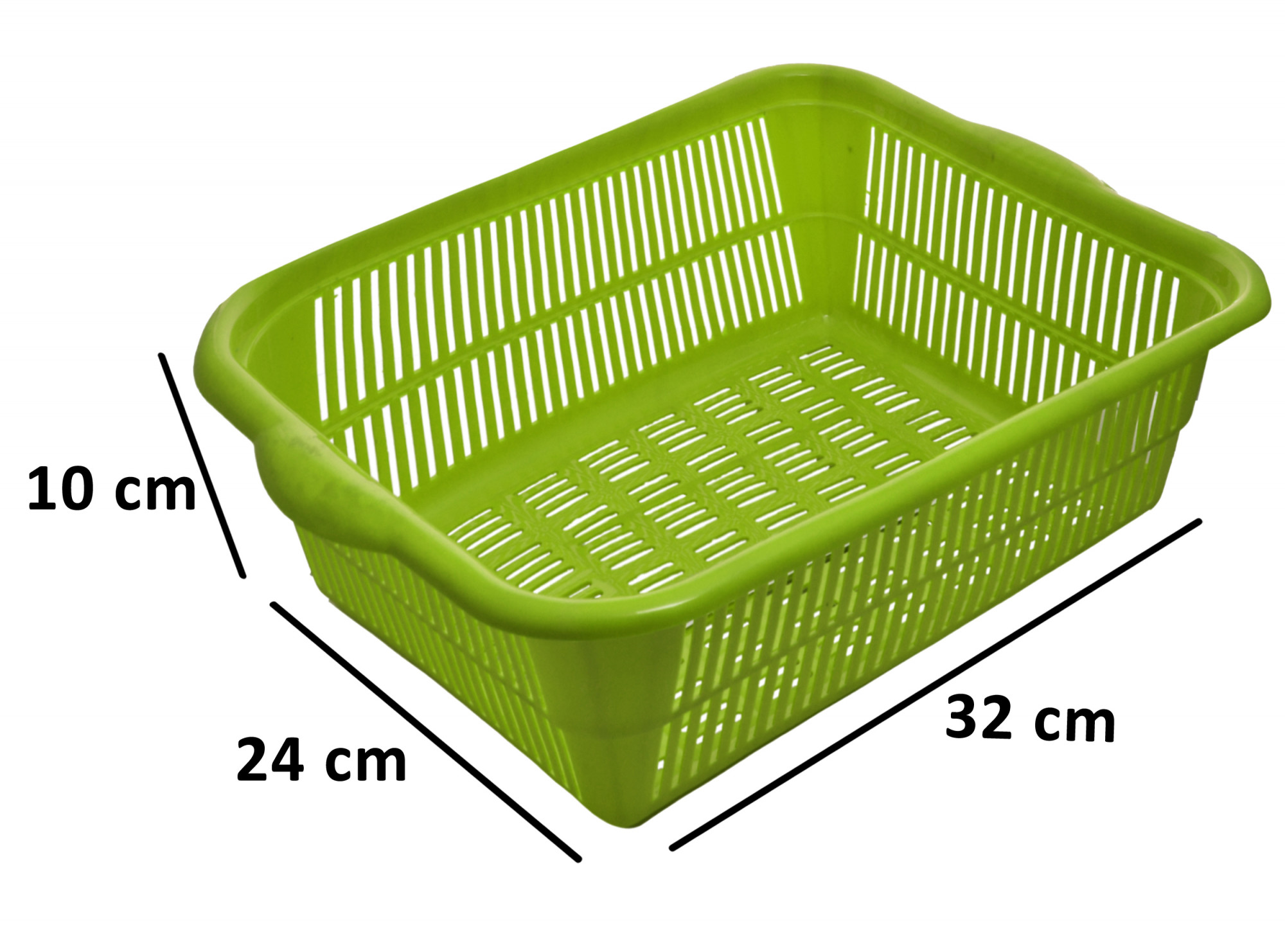 Kuber Industries 4 Pieces Plastic Kitchen Dish Rack Drainer Vegetables And Fruits Basket Dish Rack Multipurpose Organizers ,Small Size,Green