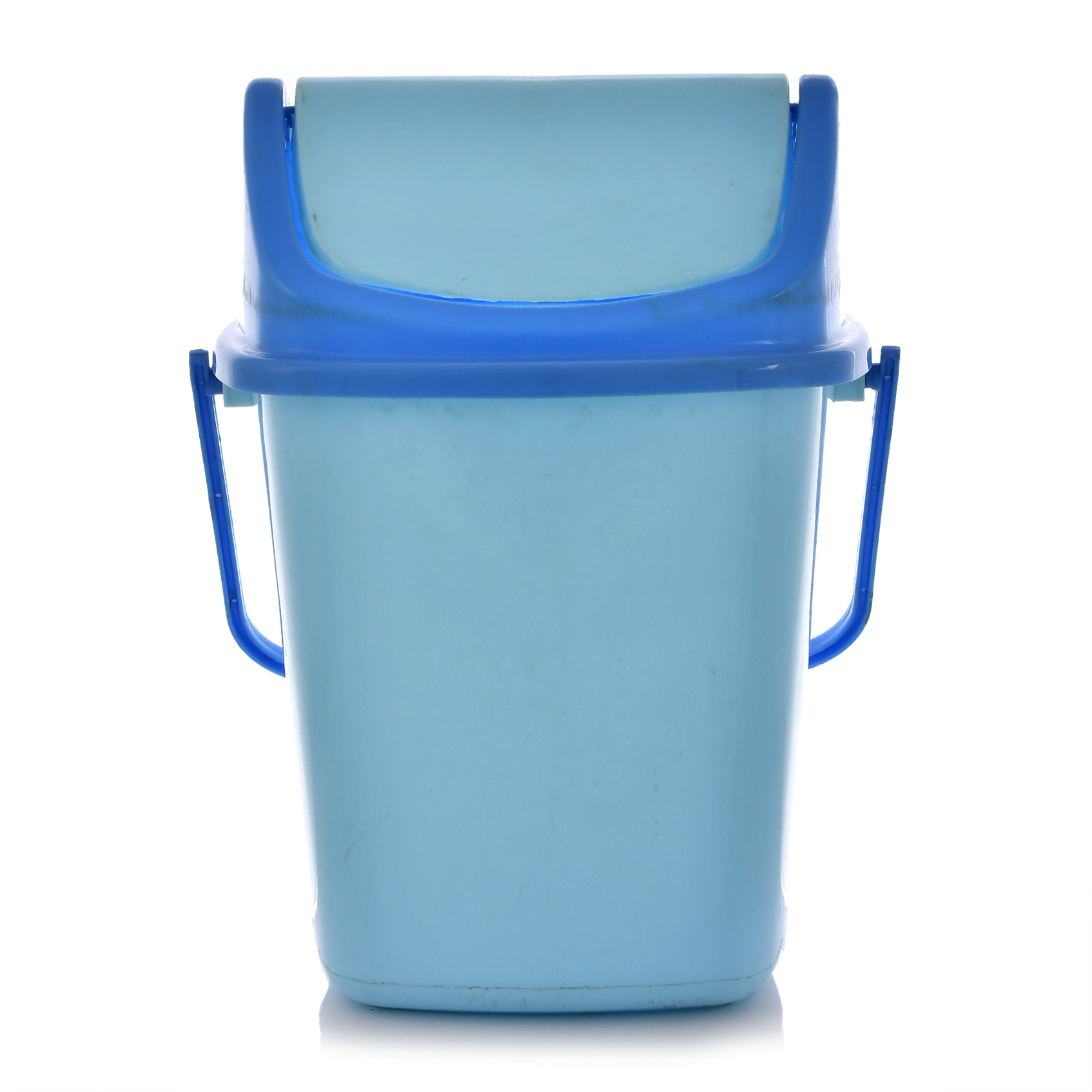 Kuber Industries 4 Pieces Pluto Plastic Swing Printed Garbage Waste Dustbin for Home, Office with Handle, 5 Liters (Blue & Purple)-KUBMART3116