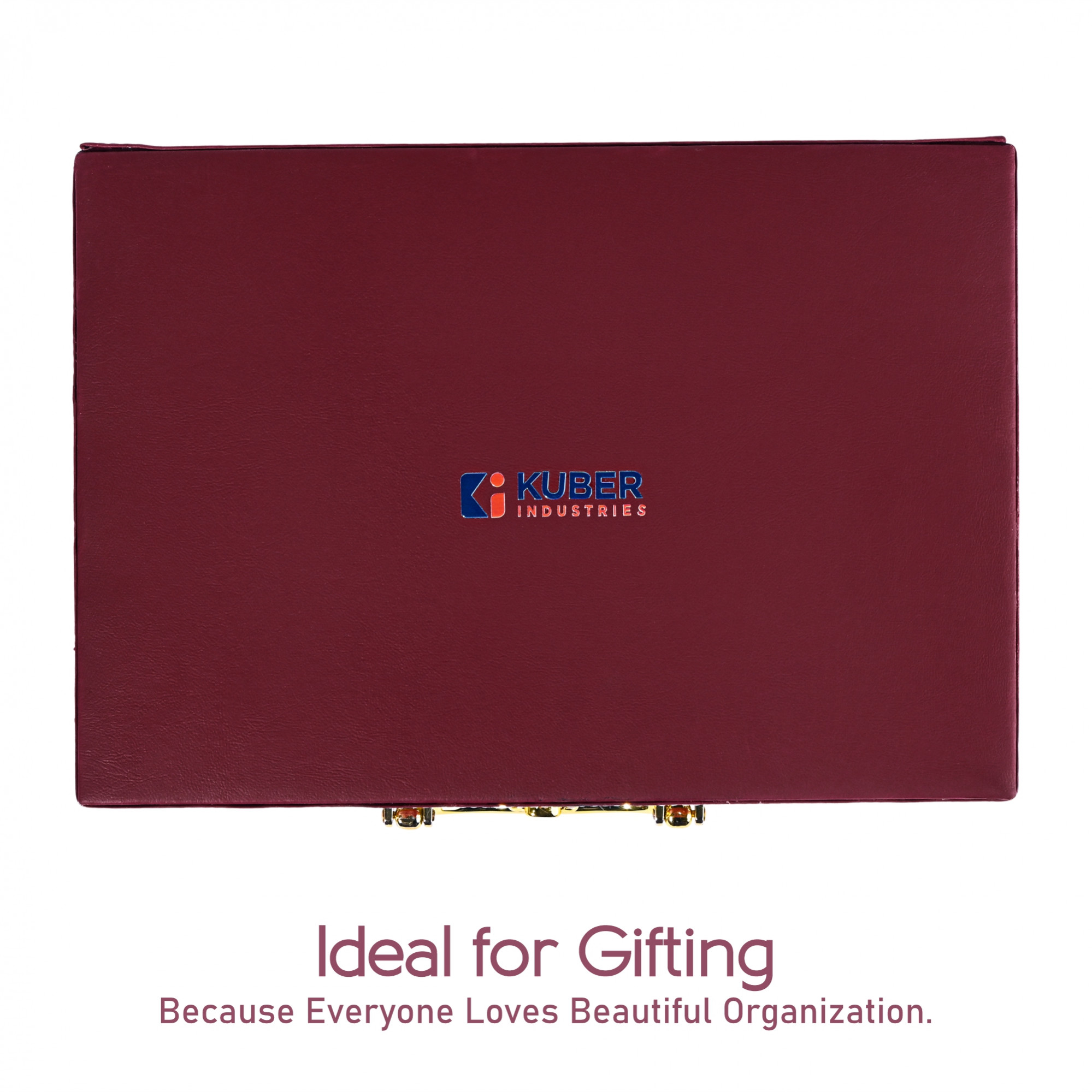 Kuber Industries 4 Rod Premium Faux Leather Bangles Box for WomenBride with Handle  BangalBangle Organizer Box  ChuriChudi Box for Women Bridal  Bangles Organisers Box  Maroon