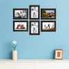 4 x 6 Inches Small Photo Frame Set of 6 for Hanging Wall Decor | Plexi Glass | Picture Frames for Home Decor and Office | Photoframe for Living Room and Bedroom Wall | Brown