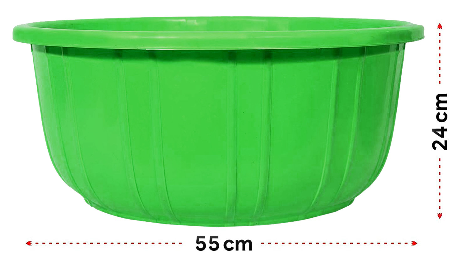 Kuber Industries 40 Lt. Multipurpose Unbreakable Plastic Tub |Bath Tub|Washing Tub (Green)