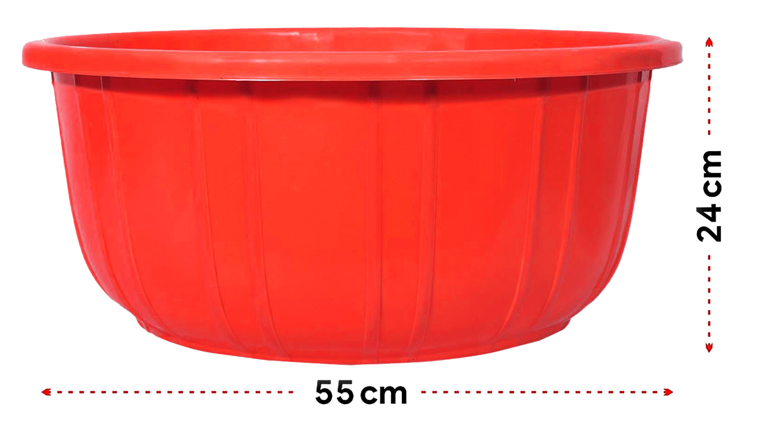 Kuber Industries 40 Lt. Multipurpose Unbreakable Plastic Tub |Bath Tub|Washing Tub (Red)