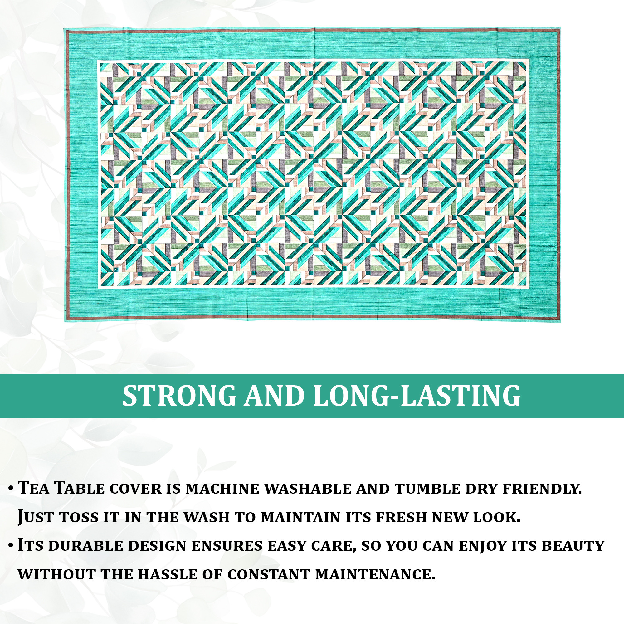 Kuber Industries 40x60 Inch Soft Velvet Center Table Cover 4 Seater  Rectangular Teapoy Table Top Cover Cloth for Living Room Home Decor Office and Restaurants  Lining Check - Green