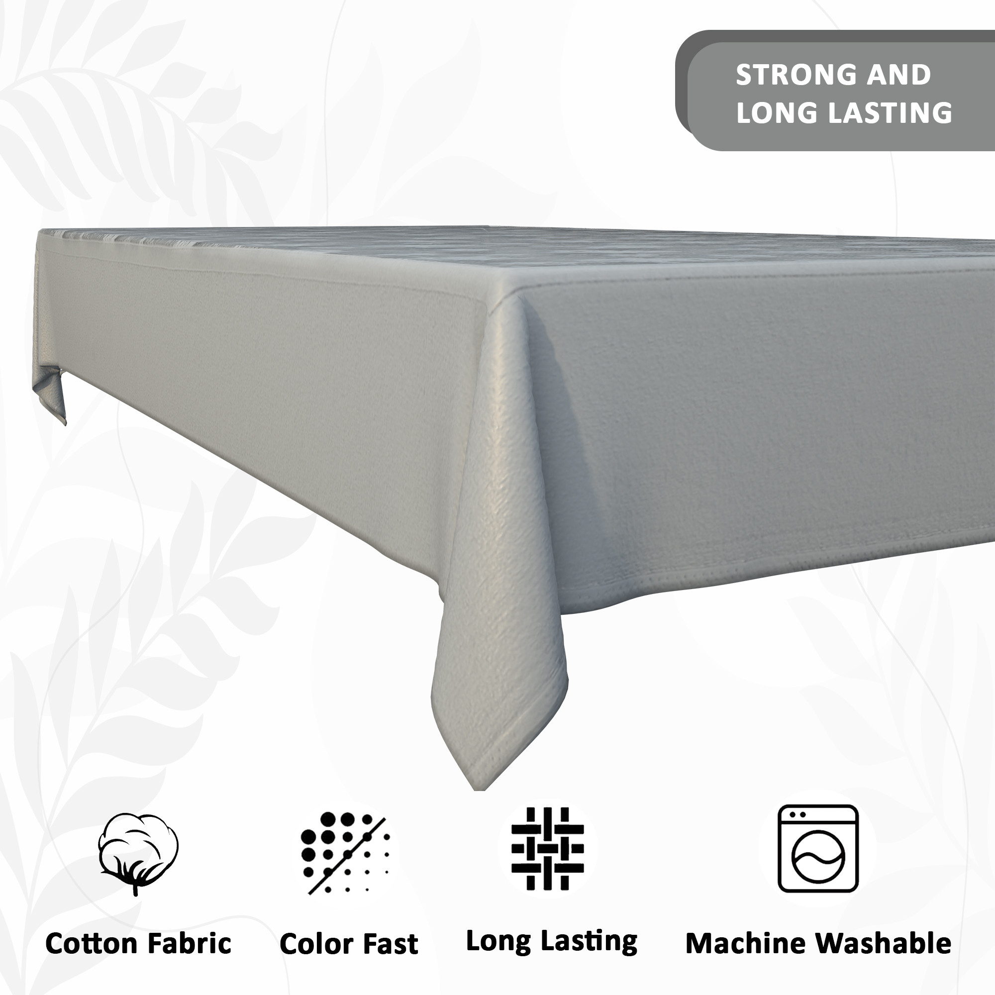 Kuber Industries 40x60 Inches Net Durable  Washable 4 Seater Dining Table Cover for Living Room  Anti Slip TeapoyComputer  Office Table ClothSheet  Self Net Hawaii - Grey