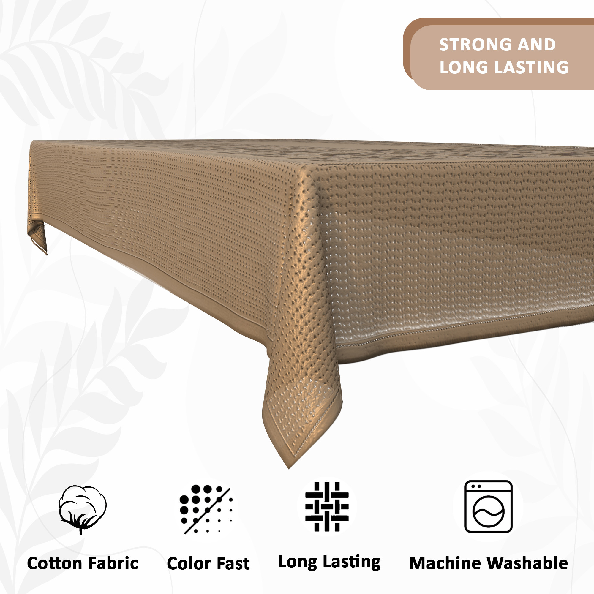 Kuber Industries 40x60 Inches Net Durable  Washable 4 Seater Dining Table Cover for Living Room  Anti Slip TeapoyComputer  Office Table ClothSheet  Self Flower - Mouse