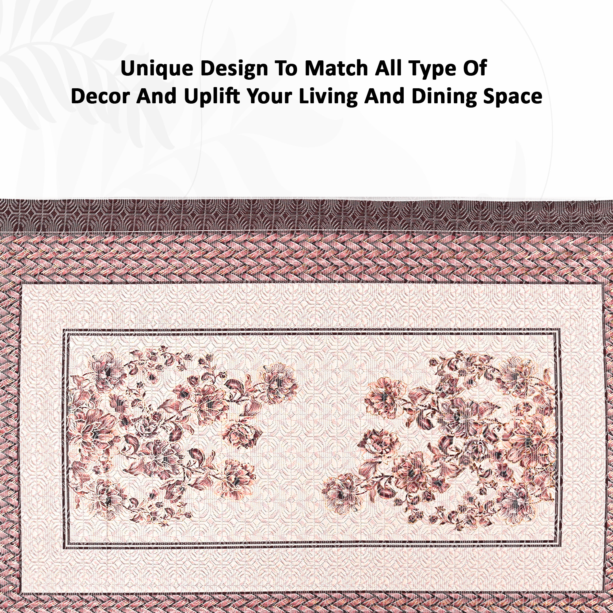 Kuber Industries 40x60 Inches Table Cover for Centre Table  4 Seater Dining Table  Teapoy Cover for Coffee Study  Office Desk  Cream  Brown