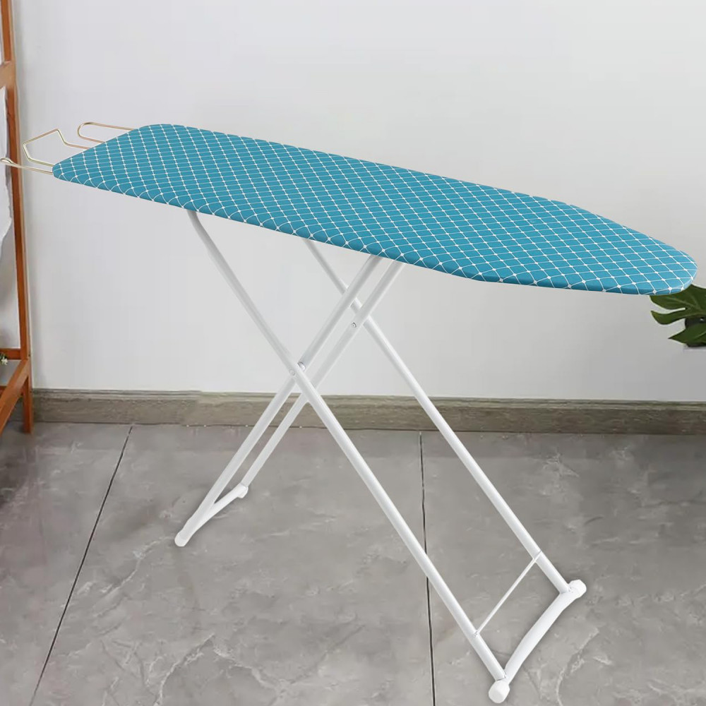 Kuber Industries 42 Inch Ironing Board For Clothes|Adjustable Height Ironing Stand|Press Table for Home (Blue)