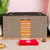 44 Liter Clothes Storage Box | Foldable Steel Frame Clothes Organizer | Storage Box For Wardrobe-Saree-Shirts And Blankets | Underbed Storage Bag | Brown