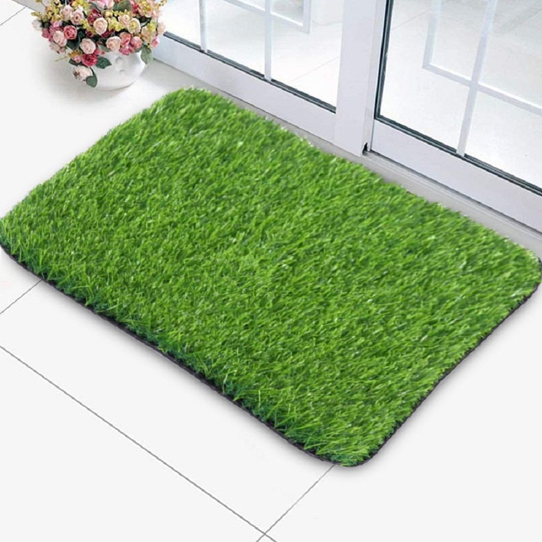 Kuber Industries 45 MM Artificial Grass Mat for Balcony Or Doormat, Artificial Grass (16